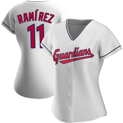 Women's Jose Ramirez Cleveland Guardians Authentic White Home Jersey