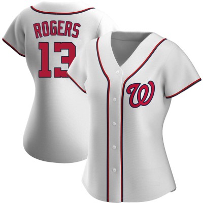 Women's Josh Rogers Washington Nationals Authentic White Home Jersey