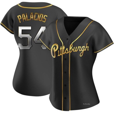 Women's Joshua Palacios Pittsburgh Pirates Replica Black Golden Alternate Jersey