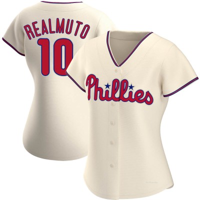 Women's J.T. Realmuto Philadelphia Phillies Authentic Cream Alternate Jersey