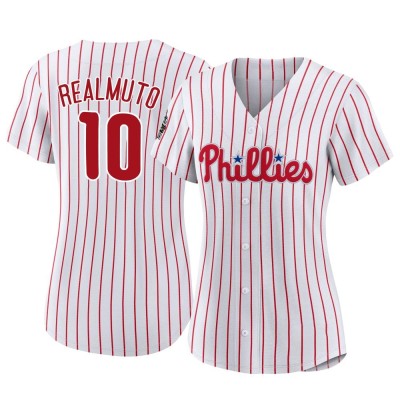 Women's J.T. Realmuto Philadelphia Phillies Replica White 2022 World Series Home Jersey