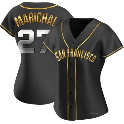 Women's Juan Marichal San Francisco Giants Replica Black Golden Alternate Jersey