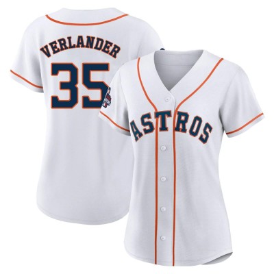 Women's Justin Verlander Houston Astros Authentic White 2022 World Series Champions Home Jersey