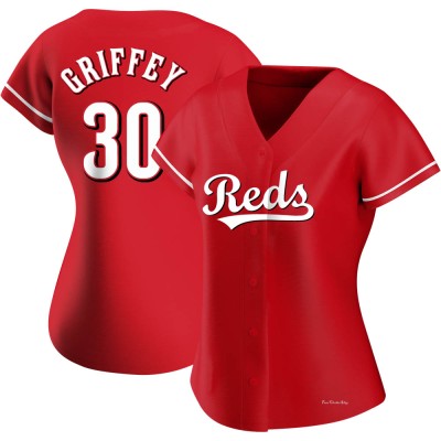 Women's Ken Griffey Cincinnati Reds Authentic Red Alternate Jersey