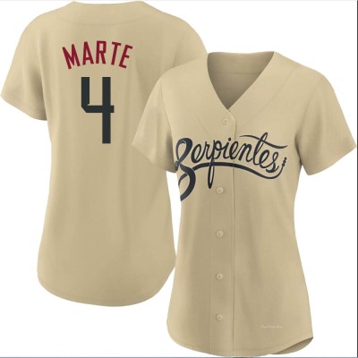 Women's Ketel Marte Arizona Diamondbacks Authentic Gold 2021 City Connect Cool Base Jersey