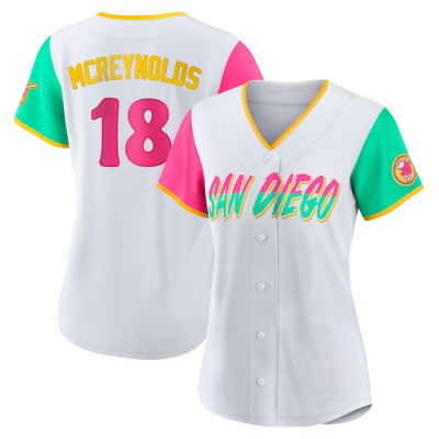 Women's Kevin Mcreynolds San Diego Padres Replica White 2022 City Connect Jersey