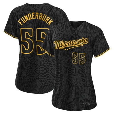 Women's Kody Funderburk Minnesota Twins Authentic Black Snake Skin City Jersey