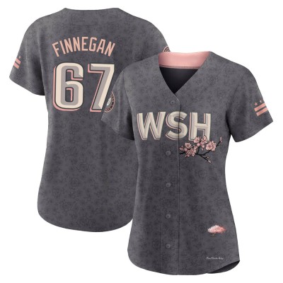 Women's Kyle Finnegan Washington Nationals Authentic Gray 2022 City Connect Jersey