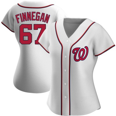 Women's Kyle Finnegan Washington Nationals Authentic White Home Jersey