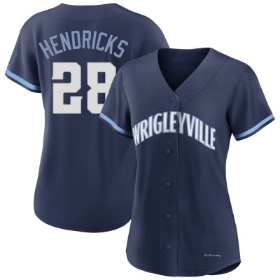 Women's Kyle Hendricks Chicago Cubs Authentic Navy 2021 City Connect Jersey