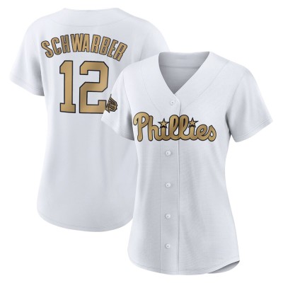 Women's Kyle Schwarber Philadelphia Phillies Game White Authentic 2022 All-Star Jersey