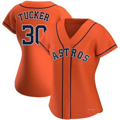 Women's Kyle Tucker Houston Astros Authentic Orange Alternate Jersey