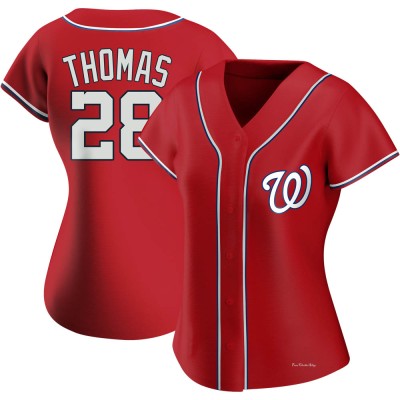 Women's Lane Thomas Washington Nationals Authentic Red Alternate Jersey