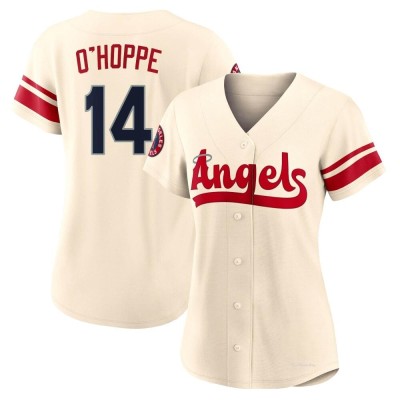 Women's Logan O'Hoppe Los Angeles Angels Authentic Cream 2022 City Connect Jersey