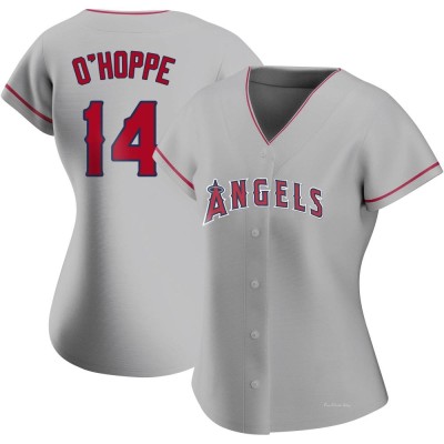 Women's Logan O'Hoppe Los Angeles Angels Authentic Silver Road Jersey