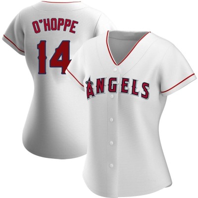 Women's Logan O'Hoppe Los Angeles Angels Authentic White Home Jersey