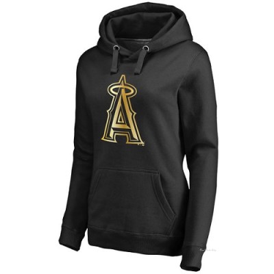 Women's Los Angeles Angels Gold Collection Pullover Hoodie - Black