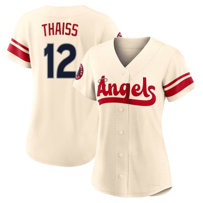 Women's Matt Thaiss Los Angeles Angels Authentic Cream 2022 City Connect Jersey