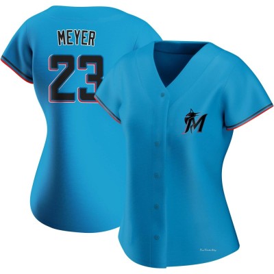 Women's Max Meyer Miami Marlins Authentic Blue Alternate Jersey