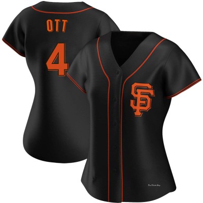 Women's Mel Ott San Francisco Giants Authentic Black Alternate Jersey