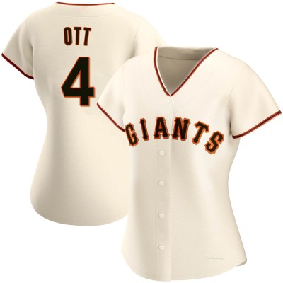 Women's Mel Ott San Francisco Giants Authentic Cream Home Jersey