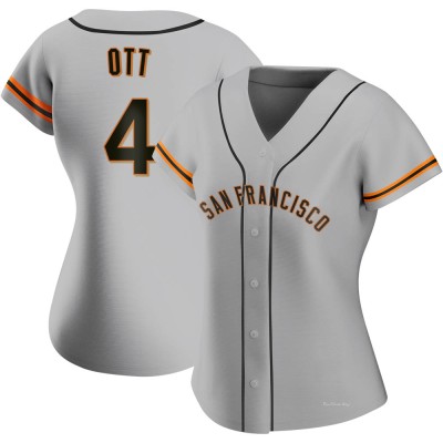 Women's Mel Ott San Francisco Giants Authentic Gray Road Jersey