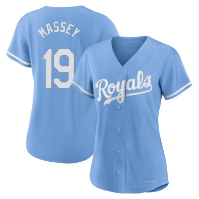 Women's Michael Massey Kansas City Royals Authentic Light Blue 2022 Alternate Jersey