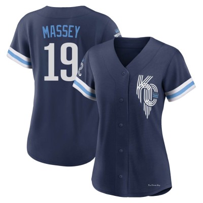 Women's Michael Massey Kansas City Royals Authentic Navy 2022 City Connect Jersey