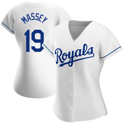 Women's Michael Massey Kansas City Royals Authentic White Home Jersey