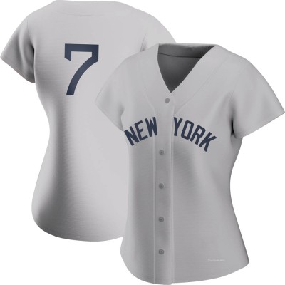 Women's Mickey Mantle New York Yankees Authentic Gray 2021 Field of Dreams Jersey