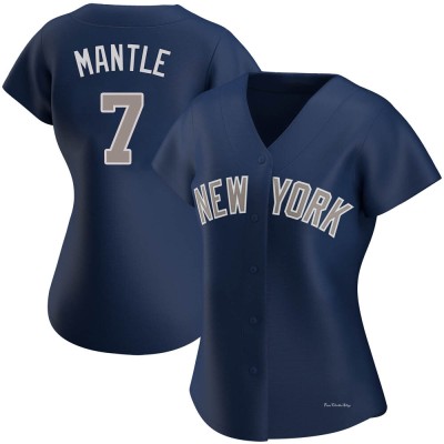 Women's Mickey Mantle New York Yankees Authentic Navy Alternate Jersey