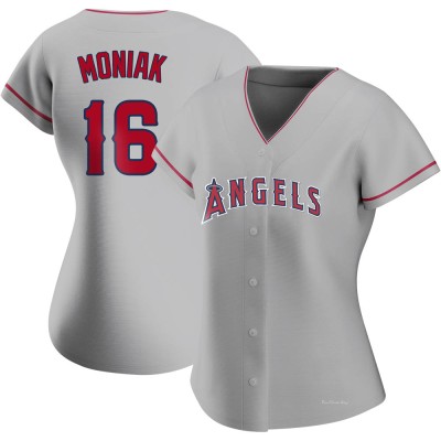 Women's Mickey Moniak Los Angeles Angels Authentic Silver Road Jersey