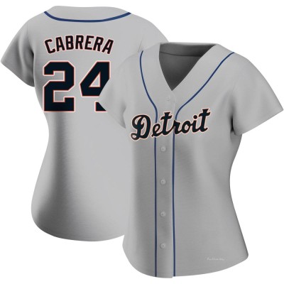 Women's Miguel Cabrera Detroit Tigers Authentic Gray Road Jersey