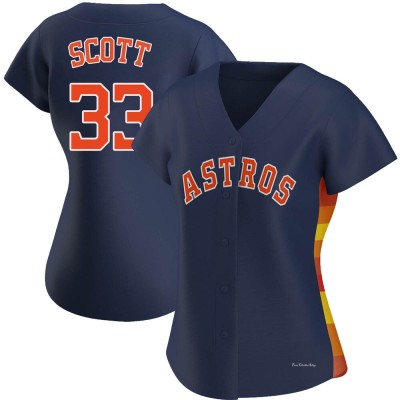 Women's Mike Scott Houston Astros Authentic Navy Alternate Jersey