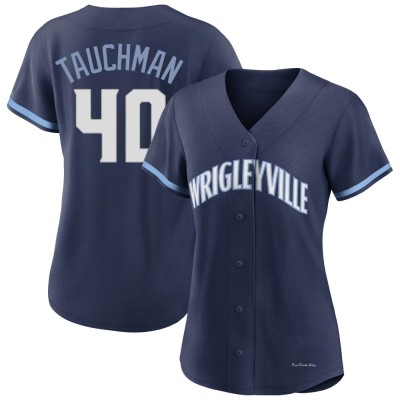 Women's Mike Tauchman Chicago Cubs Authentic Navy 2021 City Connect Jersey