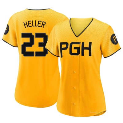 Women's Mitch Keller Pittsburgh Pirates Authentic Gold 2023 City Connect Jersey