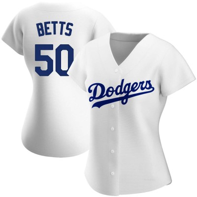 Women's Mookie Betts Los Angeles Dodgers Authentic White Home Jersey