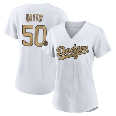 Women's Mookie Betts Los Angeles Dodgers Game White Authentic 2022 All-Star Jersey