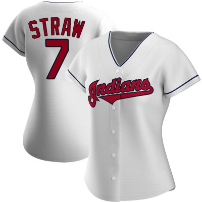 Women's Myles Straw Cleveland Guardians Replica White Home Jersey