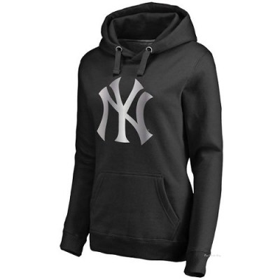 Women's New York Yankees Black Platinum Collection Pullover Hoodie -