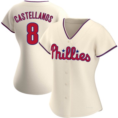 Women's Nick Castellanos Philadelphia Phillies Authentic Cream Alternate Jersey