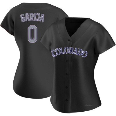 Women's Nick Garcia Colorado Rockies Authentic Black Alternate Jersey