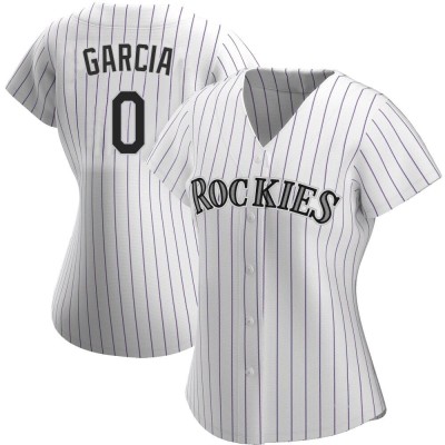 Women's Nick Garcia Colorado Rockies Replica White Home Jersey