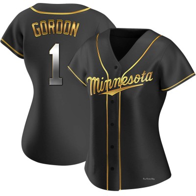 Women's Nick Gordon Minnesota Twins Replica Black Golden Alternate Jersey