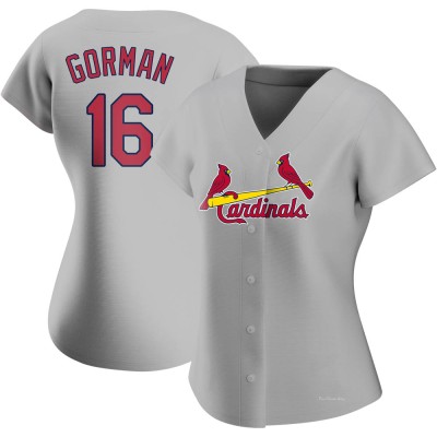 Women's Nolan Gorman St. Louis Cardinals Authentic Gray Road Jersey