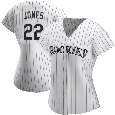 Women's Nolan Jones Colorado Rockies Authentic White Home Jersey