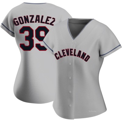 Women's Oscar Gonzalez Cleveland Guardians Authentic Gray Road Jersey