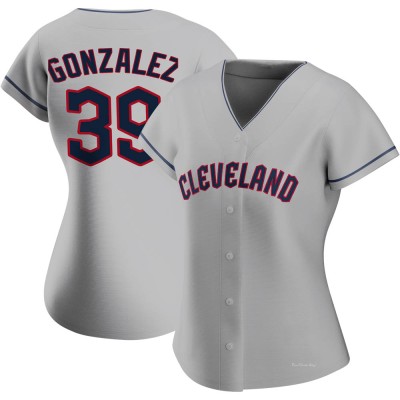 Women's Oscar Gonzalez Cleveland Guardians Authentic Gray Road Jersey