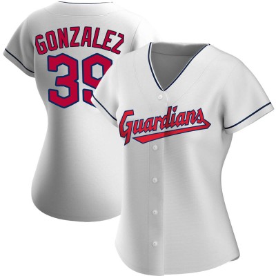 Women's Oscar Gonzalez Cleveland Guardians Authentic White Home Jersey