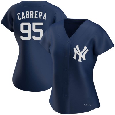 Women's Oswaldo Cabrera New York Yankees Authentic Navy Alternate Team Jersey